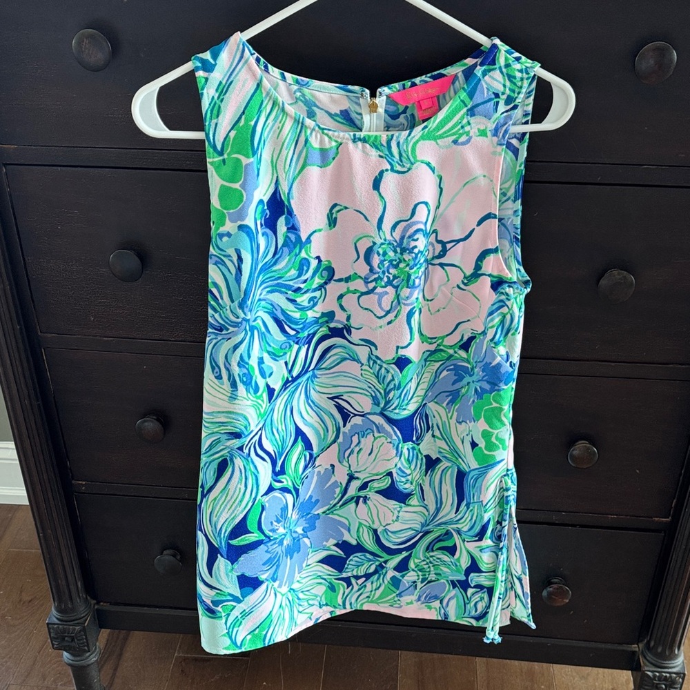 Lilly Pulitzer Sleeveless Tunic in Blue, Pink and Green